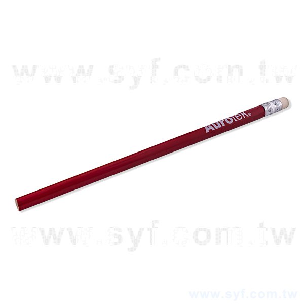 鉛筆-紅色印刷原木環保禮品-橡皮擦頭廣告筆-工廠客製化印刷贈品筆-8556-2